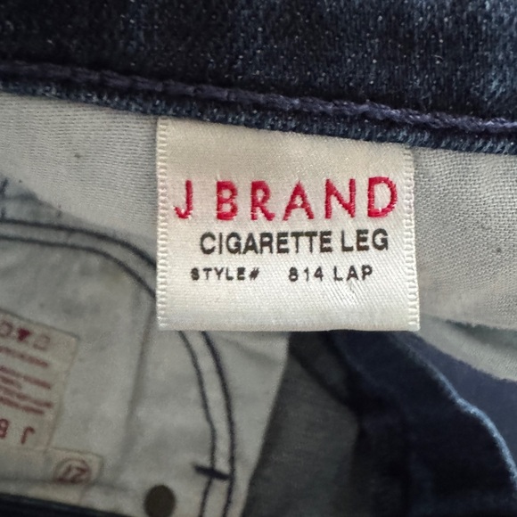 J BRAND | Cigarette Leg Dark Wash Denim Jeans Women’s Size 27 X 30” - Picture 5 of 7